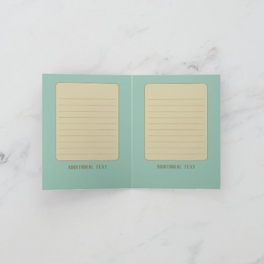 Peacock - Opgevouwen Note Kaart (Binnen)