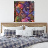 Peacock Ore Chalcopyriet Marble Canvas Afdruk (Insitu (Slaapkamer))
