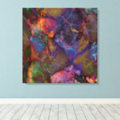 Peacock Ore Chalcopyriet Marble Canvas Afdruk (Insitu (Houten vloer))