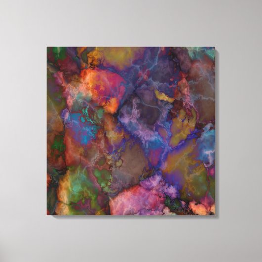 Peacock Ore Chalcopyriet Marble Canvas Afdruk (Voorkant)
