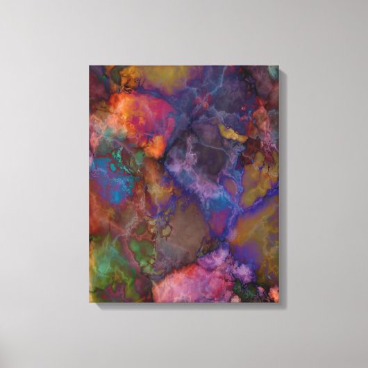 Peacock Ore Chalcopyriet Marble Canvas Afdruk (Voorkant)