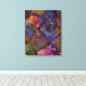 Peacock Ore Chalcopyriet Marble Canvas Afdruk (Insitu (Houten vloer))
