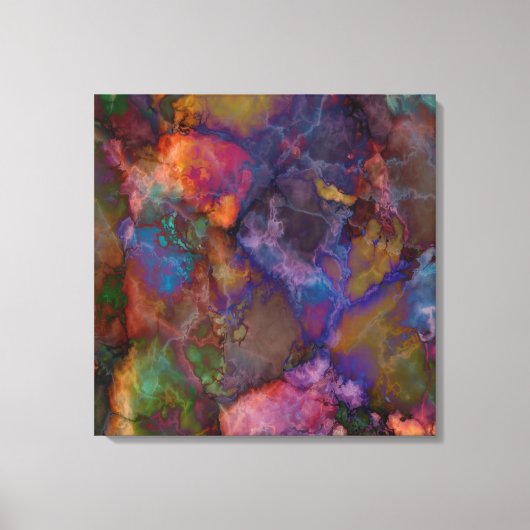 Peacock Ore Chalcopyriet Marble Canvas Afdruk (Voorkant)