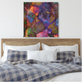 Peacock Ore Chalcopyriet Marble Canvas Afdruk (Insitu (Slaapkamer))