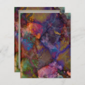 Peacock Ore Chalcopyriet Marble Kaart (Voorkant / Achterkant)