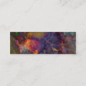 Peacock Ore Chalcopyriet Marble Mini Visitekaartje (Achterkant)