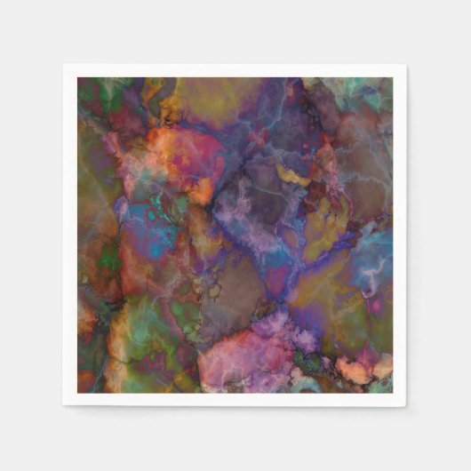 Peacock Ore Chalcopyriet Marble Servetten (Voorkant)