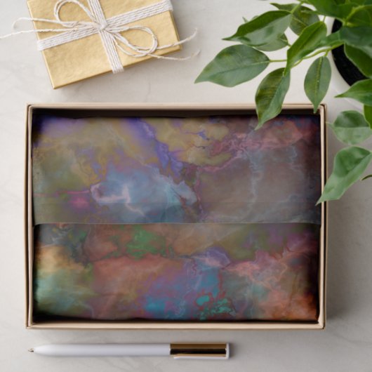 Peacock Ore Chalcopyriet Marble Tissuepapier (Geschenk)