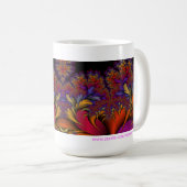 Peacock Ore Fractal Cup Koffiemok (Voorkant rechts)