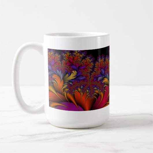 Peacock Ore Fractal Cup Koffiemok (Links)
