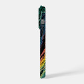 Peacock Ore Vibe Iridescent Teal Green Gold Oil iPhone Hoesje (Linkerkant)