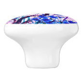 Peacock oriental parasol japanese kersenbloesem keramische knop (Zijkant)