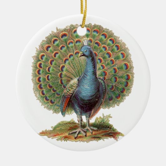 Peacock...ornament Keramisch Ornament (Voorkant)