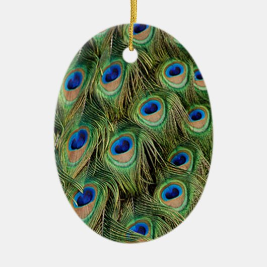 Peacock Oval Ornament (Voorkant)