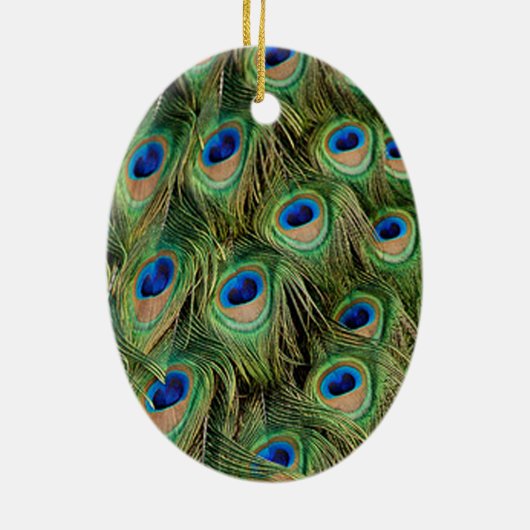 Peacock Oval Ornament (Achterkant)