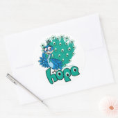 Peacock-ovariumkanker Ronde Sticker (Envelop)