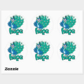 Peacock-ovariumkanker Ronde Sticker (Vel)