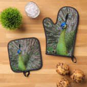 Peacock Ovenwant & Pannenlap Set (Top down)