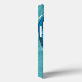 Peacock over Blauwgroen illustratie Case-Mate iPhone Case (Achterkant / Rechts)