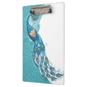 Peacock over Blauwgroen illustratie Klembord (Links)
