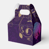 Peacock Paars Gold Gable Favor Box Speciaal Bedankdoosjes (Achterkant)