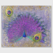 Peacock Paars Gold Rococo - ontkoppeling van scrol Cadeaupapier (Vlak)