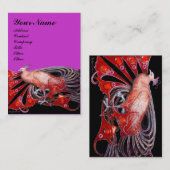 PEACOCK paars zwart Visitekaartje (Voorkant / Achterkant)