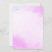 Peacock paarse bloem Indiase bruiloft opslaan van  Kaart (Achterkant)