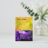 PEACOCK paarse gele zwarte vonk Visitekaartje (Staand voorkant)