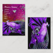 PEACOCK paarse glans Visitekaartje (Voorkant / Achterkant)