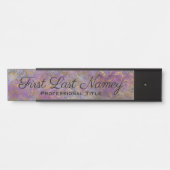 Peacock Paarse Kantoor Deurteken Elegant Name Bord Deurbordje (Voorkant)