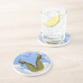 Peacock Pair Art  Onderzetter van dieren (Zijkant)