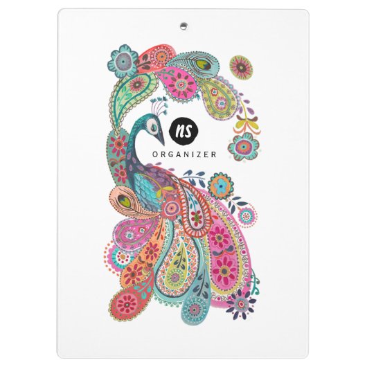 Peacock Paisley | Klembord (Achterkant)