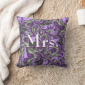 Peacock Paisley Paars en Green Brides Kussen (Deken)