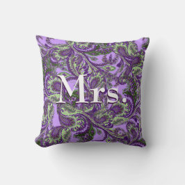 Peacock Paisley Paars en Green Brides Kussen