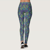 Peacock Paisley Pattern Blue Leggings (Achterkant)