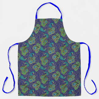 Peacock Paisley Pattern Blue Schort