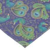 Peacock Paisley Pattern Blue Tafelkleed (Gekanteld)