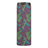 Peacock Paisley Royal Purple Monogram Thermosbeker (Achterkant)