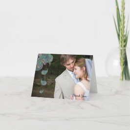 Peacock Paisley Wedding Bedankt voor je briefkaart