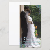 Peacock Paisley Wedding Dank je wel Bedankkaart (Voorkant / Achterkant)