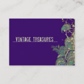  Peacock Paisleys Swirl Design Visitekaartje (Achterkant)