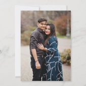 Peacock Palm Garden Indische foto bruiloft Kaart (Achterkant)