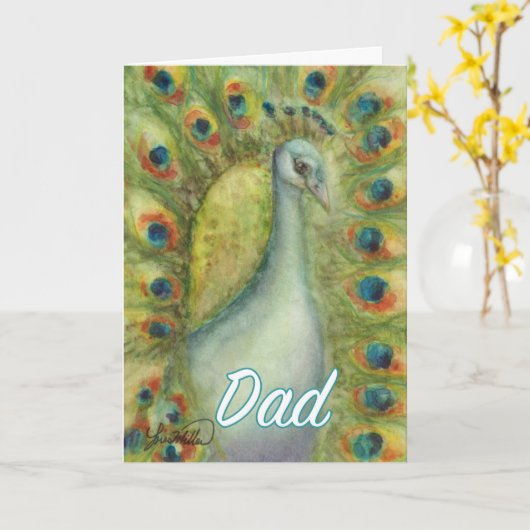 Peacock Pap Birthday kaart serendipity royal bird (Gele Bloem)