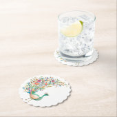 Peacock Paper Round-Onderzetter Kartonnen Onderzetters (Insitu)