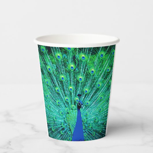 Peacock Papieren Bekers (Achterkant)