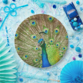 Peacock Papieren Bordje (Feest)