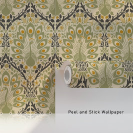 Peacock Parade achtergronden Art Nouveau Behang