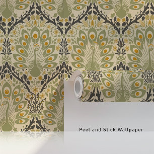 Peacock Parade achtergronden Art Nouveau Behang