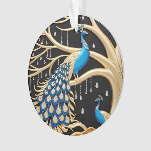 Peacock Paradise Acryl Ornament (voorkant)